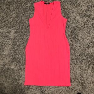 Neon pink dress